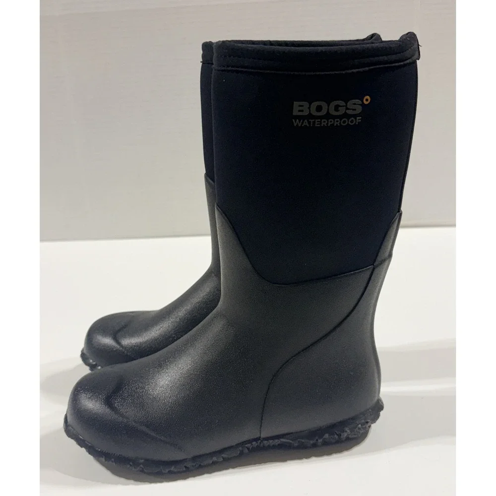 BOGS K Range - Kids Waterproof Boots - Black Neo-Tech Insulated - Youth Size 3
